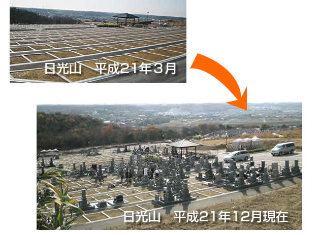 加古川　日光山霊園新区画建墓現状